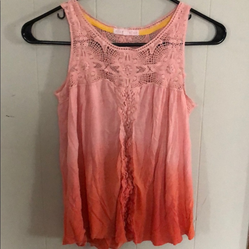 Pink/orange tank top